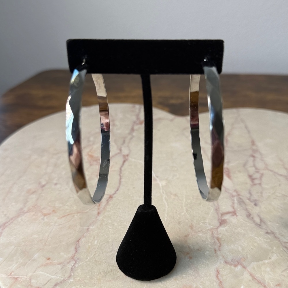Elegant Silver Hoop Earrings